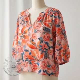 Viscosa RAYON POPLIN Printed Rosie design B