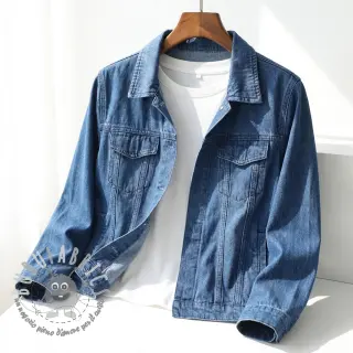 Tessuto di cotone JEANS Chambre dark jeans