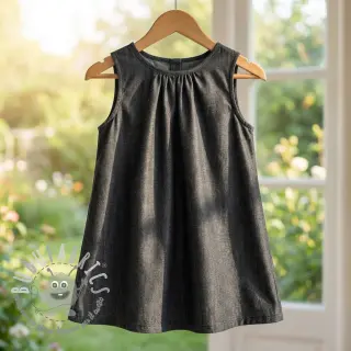 Tessuto di cotone JEANS Chambre black