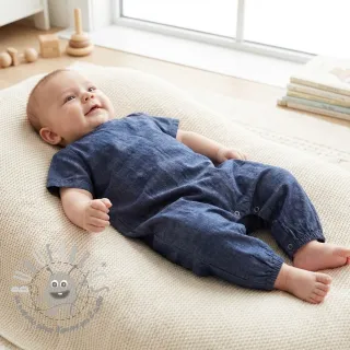 Tessuto di cotone JEANS Chambre dark blue