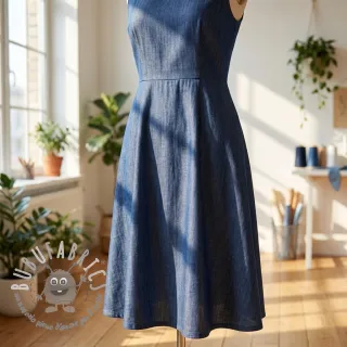 Tessuto di cotone JEANS Chambre dark blue