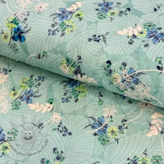 Tessuto in cotone con una miscela Burny lovely green