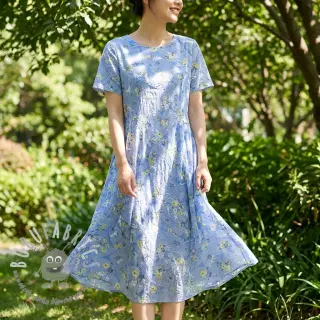 Tessuto in cotone con una miscela Burny lovely blue