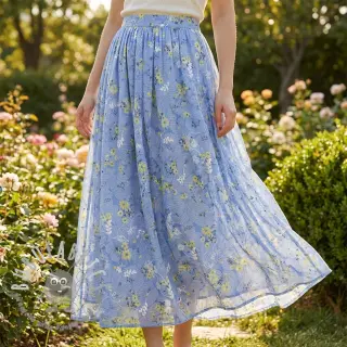 Tessuto in cotone con una miscela Burny lovely blue