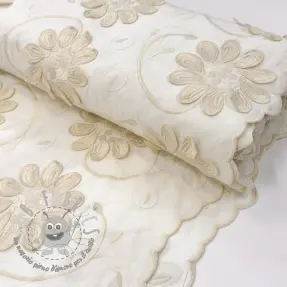 Tessuto di cotone EMBROIDERY Bellagio butter