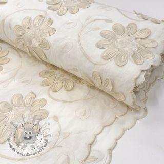 Tessuto di cotone EMBROIDERY Bellagio butter