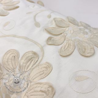 Tessuto di cotone EMBROIDERY Bellagio butter
