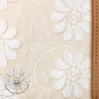 Tessuto di cotone EMBROIDERY Bellagio cream