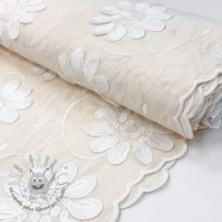 Tessuto di cotone EMBROIDERY Bellagio cream