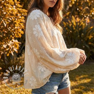 Tessuto di cotone EMBROIDERY Bellagio cream