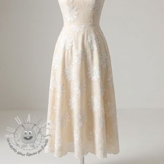 Tessuto di cotone EMBROIDERY Bellagio cream