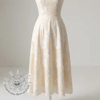 Tessuto di cotone EMBROIDERY Bellagio cream