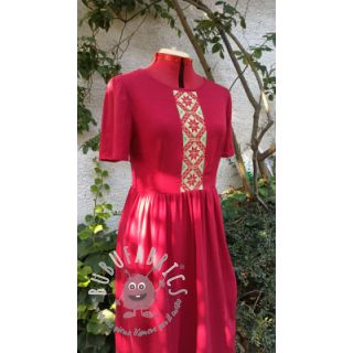 Lino prelavato dark red