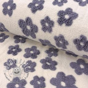 Tessuto per cappotti TEDDY Flower power lavender
