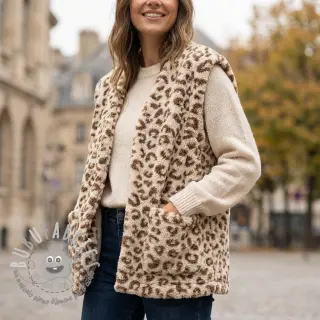Tessuto per cappotti TEDDY Panthera light brown