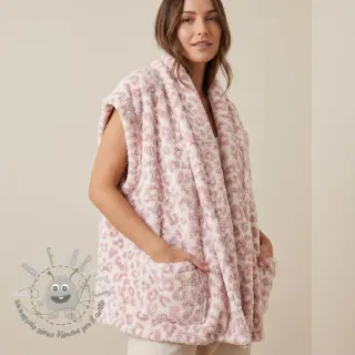 Tessuto per cappotti TEDDY Panthera old pink