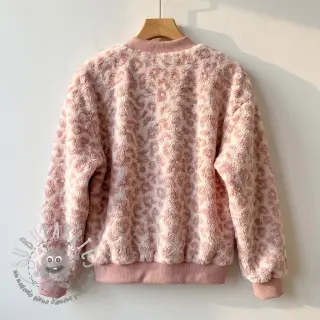 Tessuto per cappotti TEDDY Panthera old pink