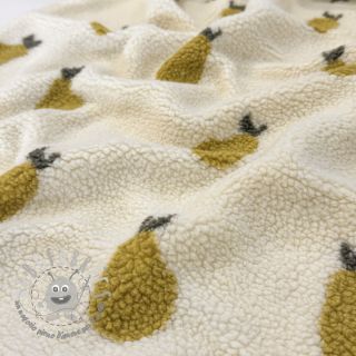 Tessuto per cappotti TEDDY JACQUARD Pears old lime
