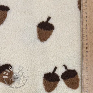 Tessuto per cappotti TEDDY JACQUARD Acorns