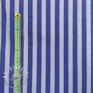 Tessuto di cotone YARN DYED BIG Stripes blue