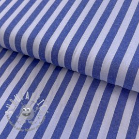 Tessuto di cotone YARN DYED BIG Stripes blue