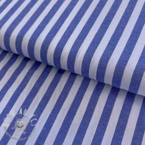 Tessuto di cotone YARN DYED BIG Stripes blue