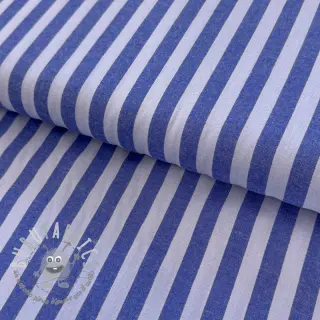 Tessuto di cotone YARN DYED BIG Stripes blue