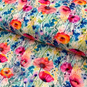 Viscosa con lino Bright and bold design C