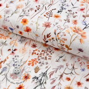 Viscosa con lino Flower sea design B