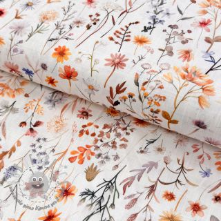 Viscosa con lino Flower sea design B