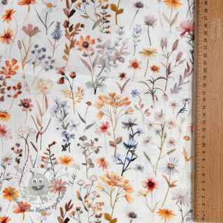 Viscosa con lino Flower sea design B