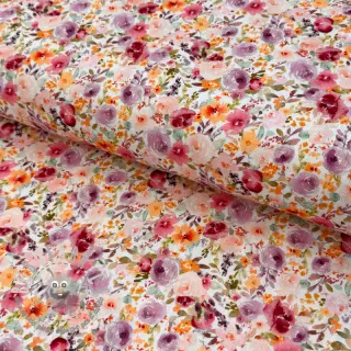 Viscosa con lino Floral design C