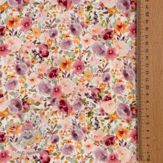 Viscosa con lino Floral design C