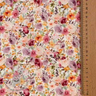 Viscosa con lino Floral design C