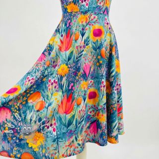 Jersey VISCOSE LYCRA HEAVY Tulips design E