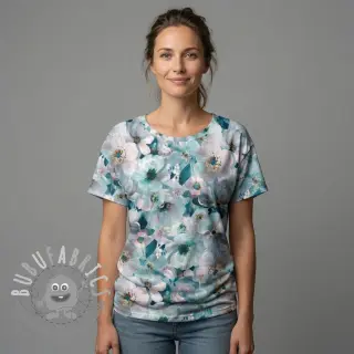 Jersey VISCOSE LYCRA HEAVY Classic flowers design B
