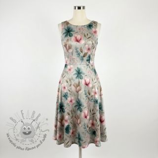 Jersey VISCOSE LYCRA HEAVY Classic flowers design C