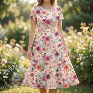 Jersey VISCOSE LYCRA HEAVY Soft and vibrant design C