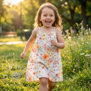 Viscosa con lino Floral design A