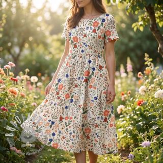 Viscosa con lino Botanic design B