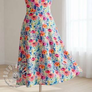 Viscosa con lino Bright and bold design C