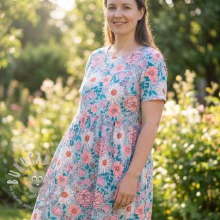 Viscosa con lino Bright and bold design D