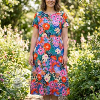 Viscosa con lino Bright and bold design A