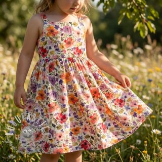 Viscosa con lino Floral design B