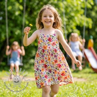 Viscosa con lino Floral design B