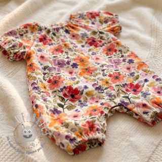 Viscosa con lino Floral design B