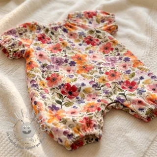 Viscosa con lino Floral design B