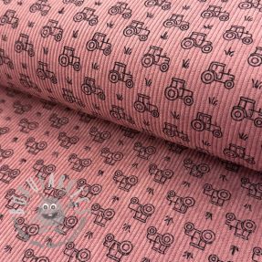 Velluto a coste STRETCH Tractors old pink