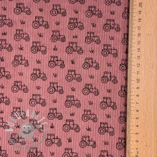 Velluto a coste STRETCH Tractors old pink