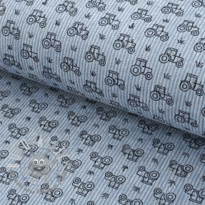 Velluto a coste STRETCH Tractors old blue